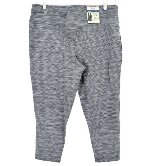 Terra & Sky Women's Space Dye Grey Capri Legging Plus Size 1X (16W-18W) NWT - Picture 2 of 11
